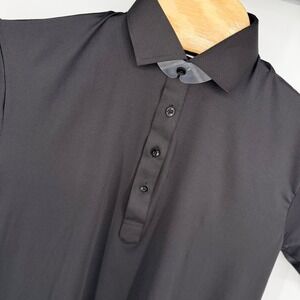 Collars & Co Featherweight Flex Polo Shirt Mens S Relaxed Black Performance NWOT